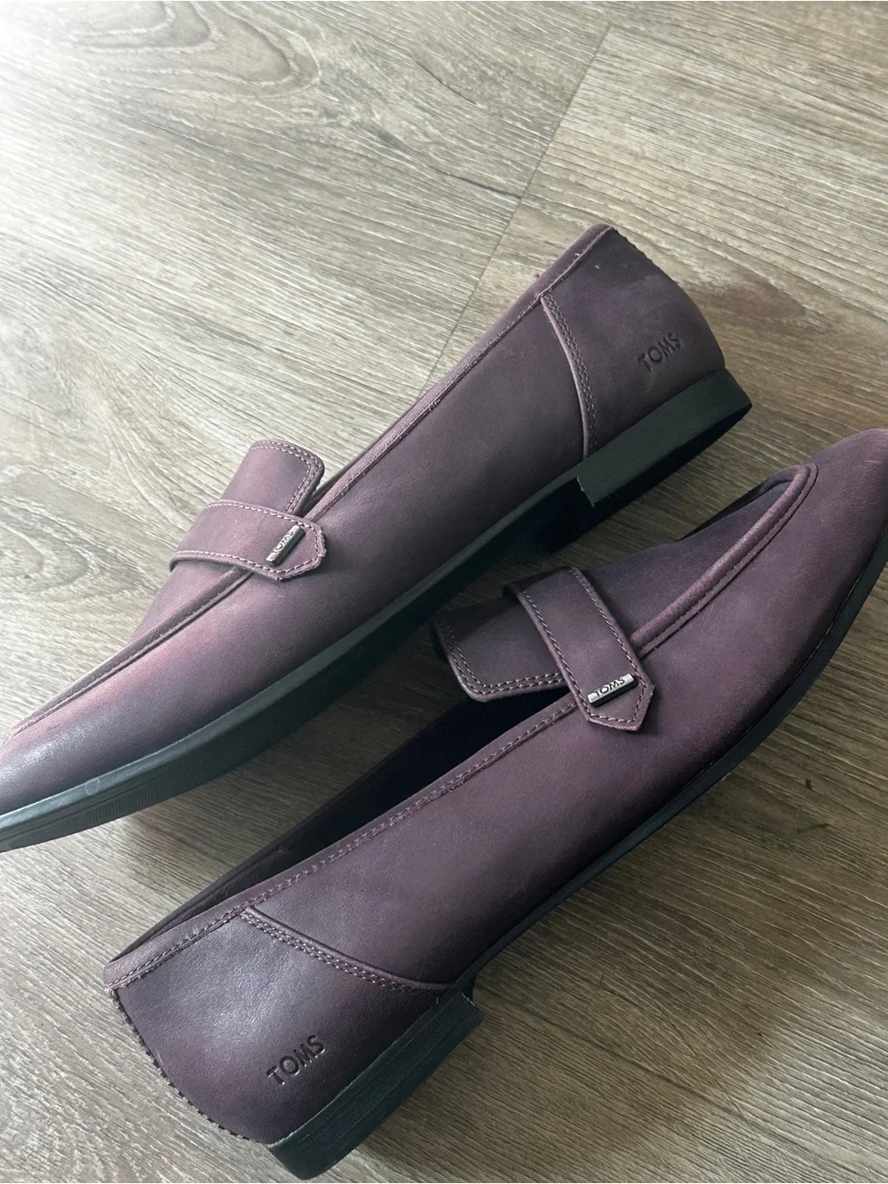 TOMS Men's Deep Burgundy Slip-On Penny Loafers
